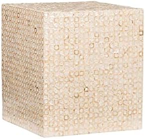 Ivory Square Accent Table C299591