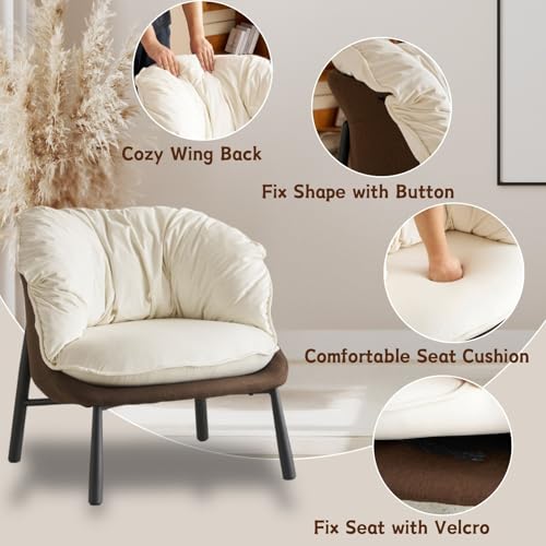 Black & Gray Velvet Barrel Chair with Metal Legs S948599