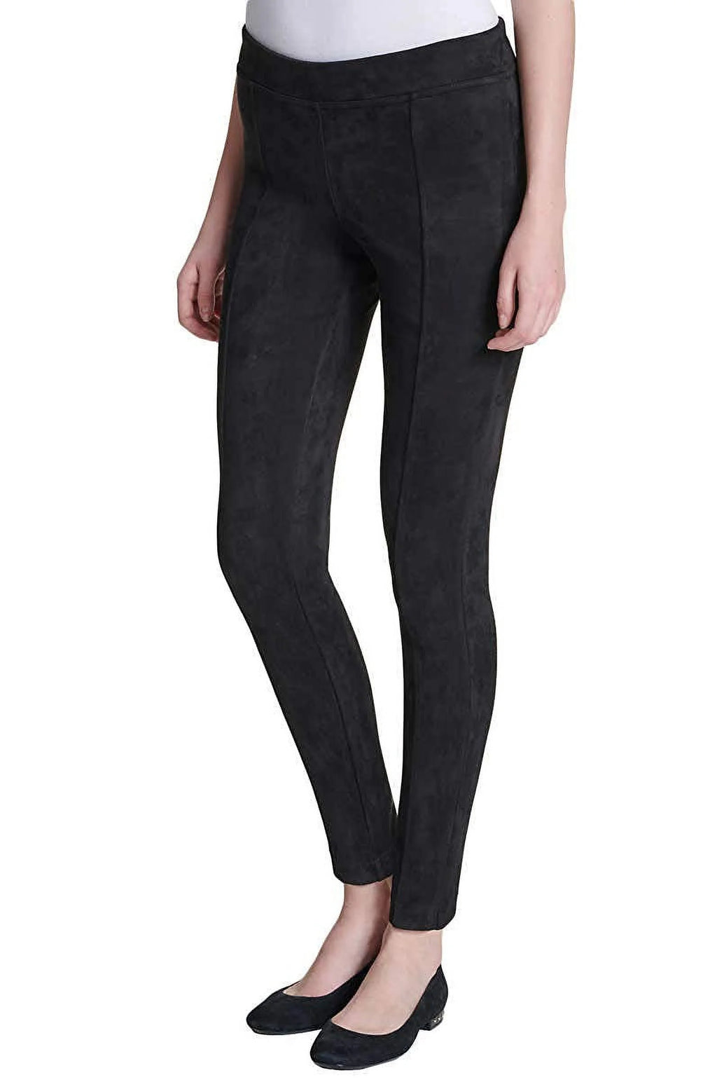 Black Mid Rise Slim Fit Pull On Pants E52073