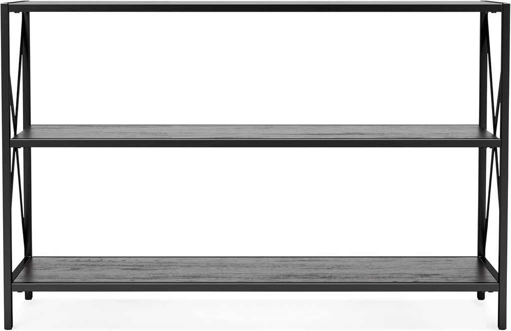 2 Tier Dark Gray Bookcase G722517