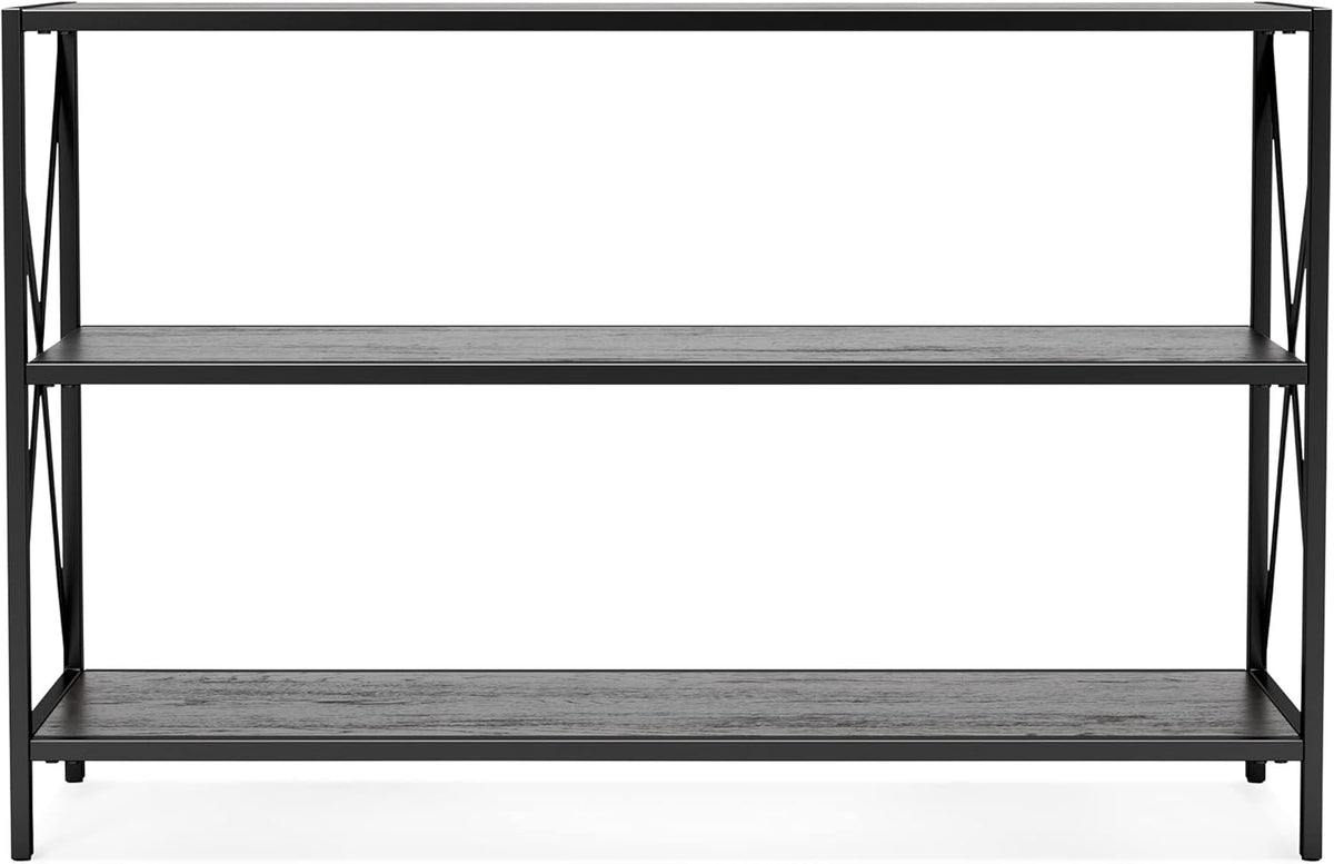 2 Tier Dark Gray Bookcase G722517