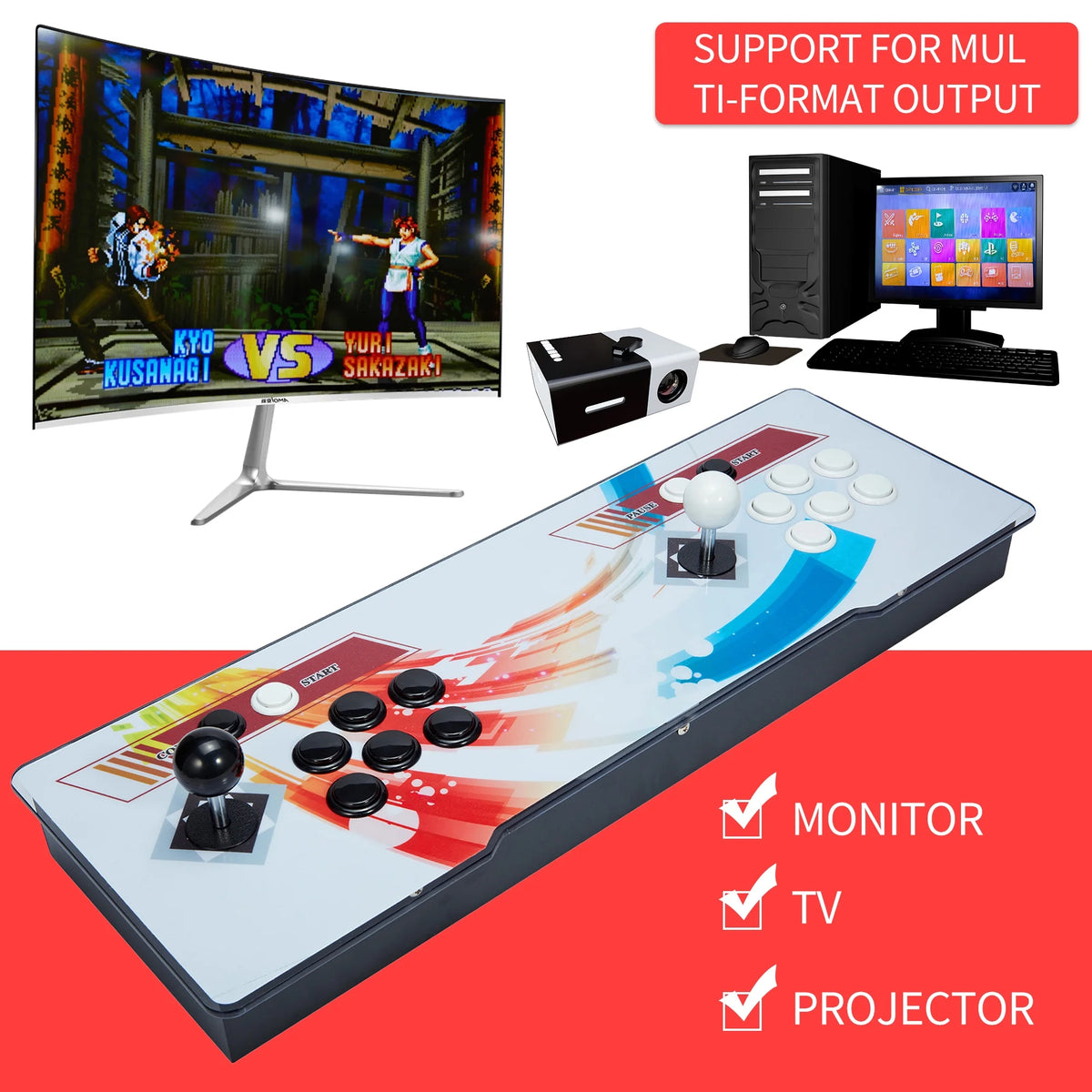 8000 Games in 1 Arcade Game Console F552