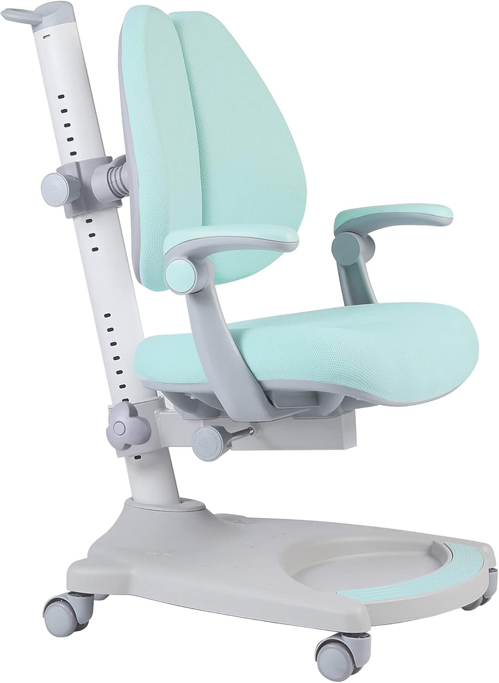 Ergonomic Kids Desk Chair, Adjustable Height and Seat Depth, Pink+White P7655