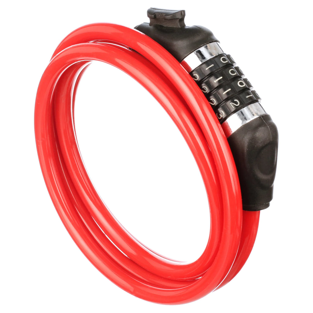 Red 6 Foot Resettable Cable Lock J3471