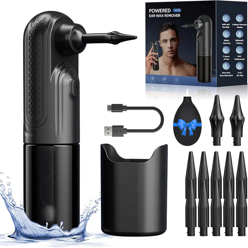 Water Powered Electric Ear Wax Removal Tool with 10 Ear Tips G721