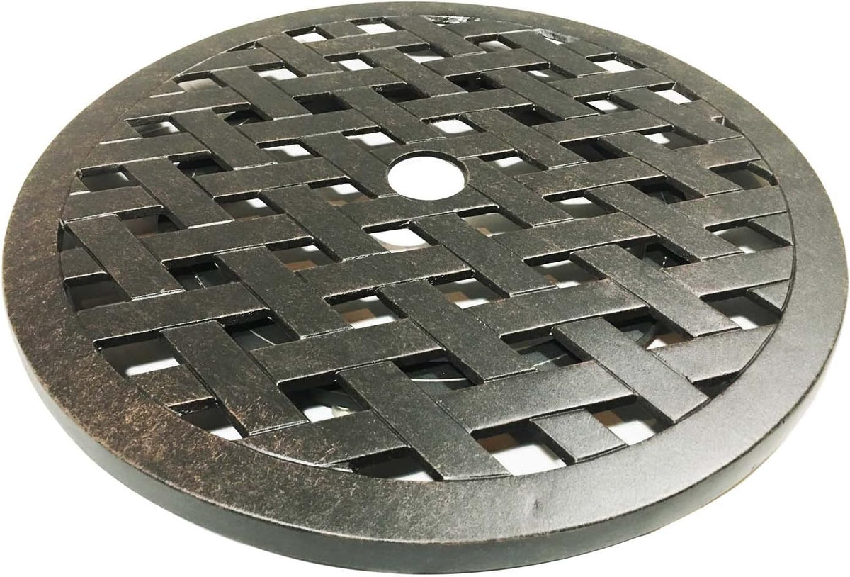Outdoor Lazy Susan with Umbrella Hole 30 Turntable Cast Aluminum R791