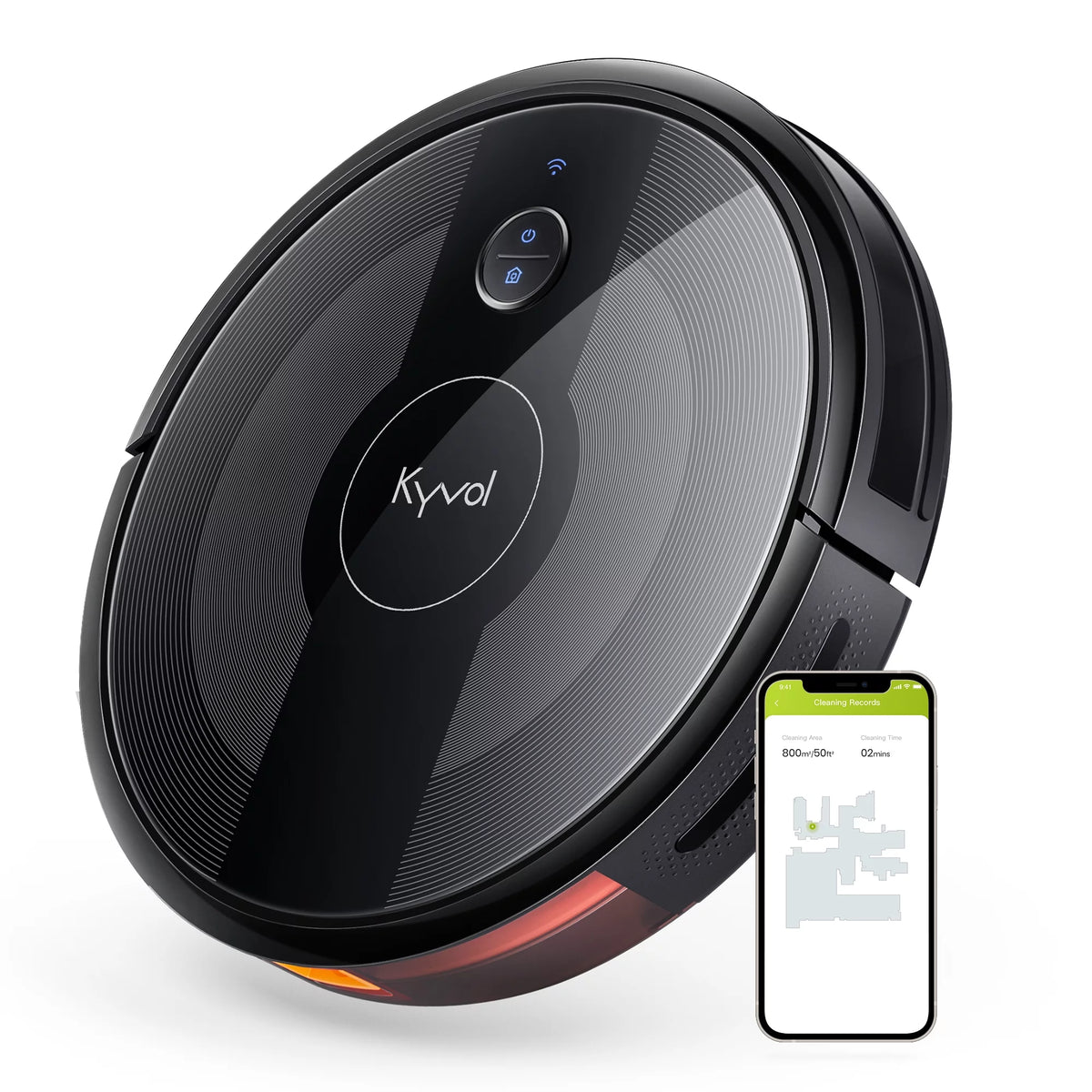 Robot Vacuum Cleaner with Mapping Technology, 2600Pa, 150 mins Runtime, Ultra-Slim V725273