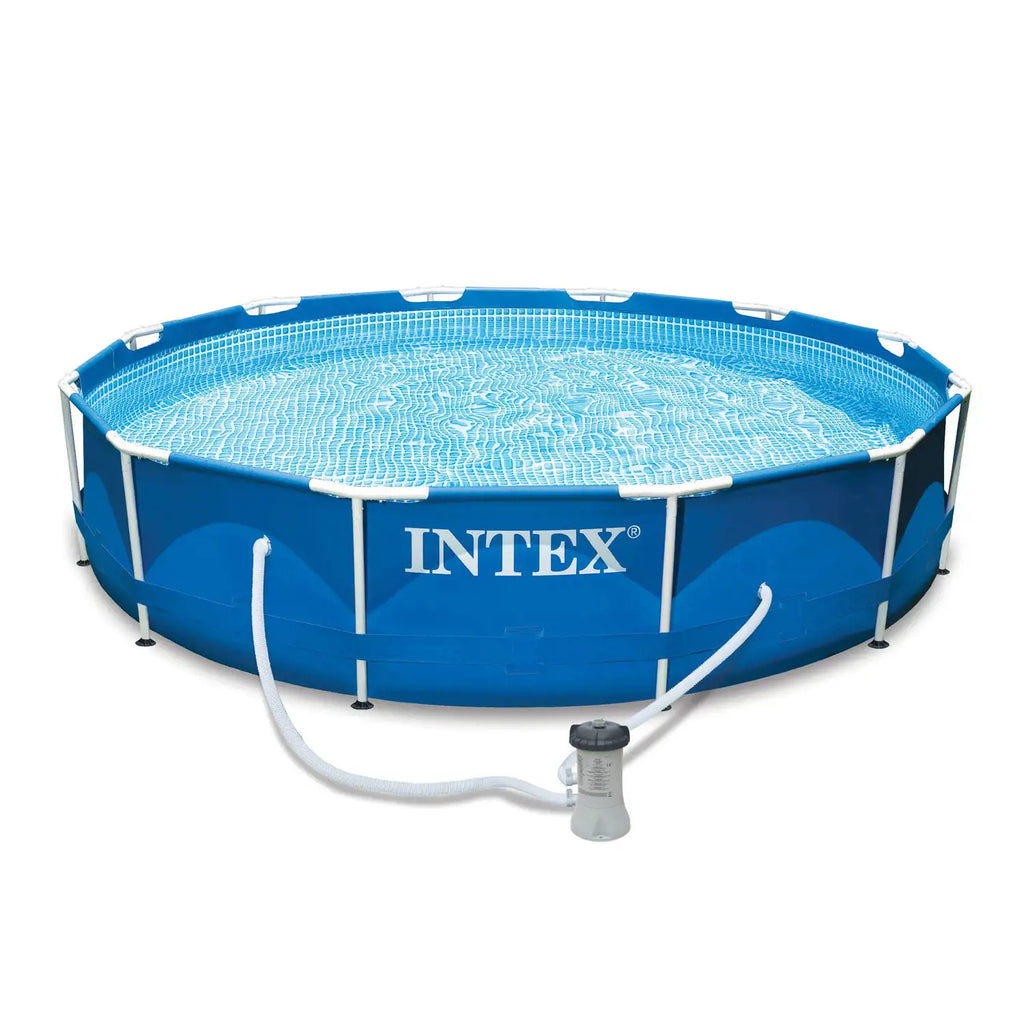 12'x30 Metal Frame Swimming Pool with Filter Pump W82868