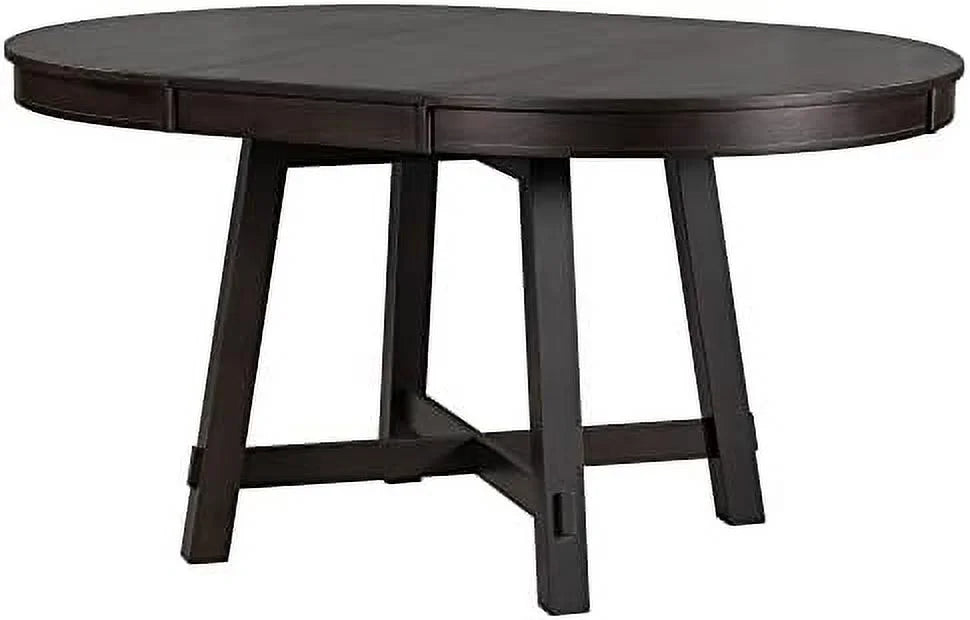 Round Extendable Wood Dining Table with 16" Leaf I828515