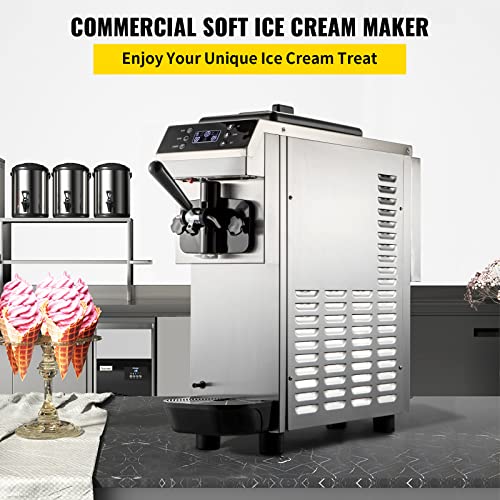 Soft Serve Ice Cream Machine, 3.4 Gal/H, Single Flavor, 1200W B7609