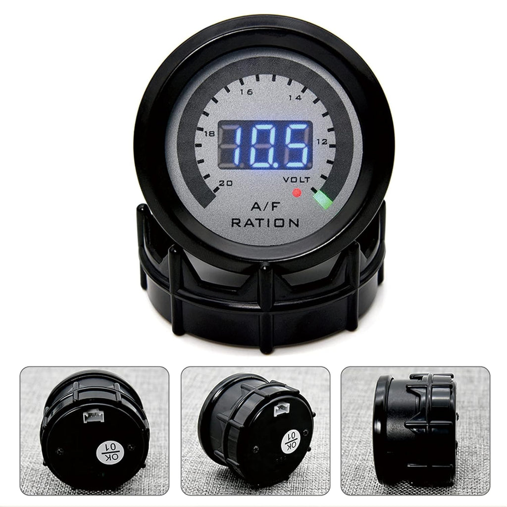 52mm LED Digital Air/Fuel Ratio Gauge with Narrowband O2 Oxygen Sensor Pack of 2 B4025
