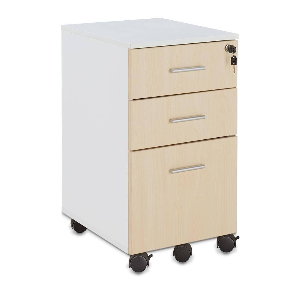 Light Maple Mobile Pedestal Box File V7921