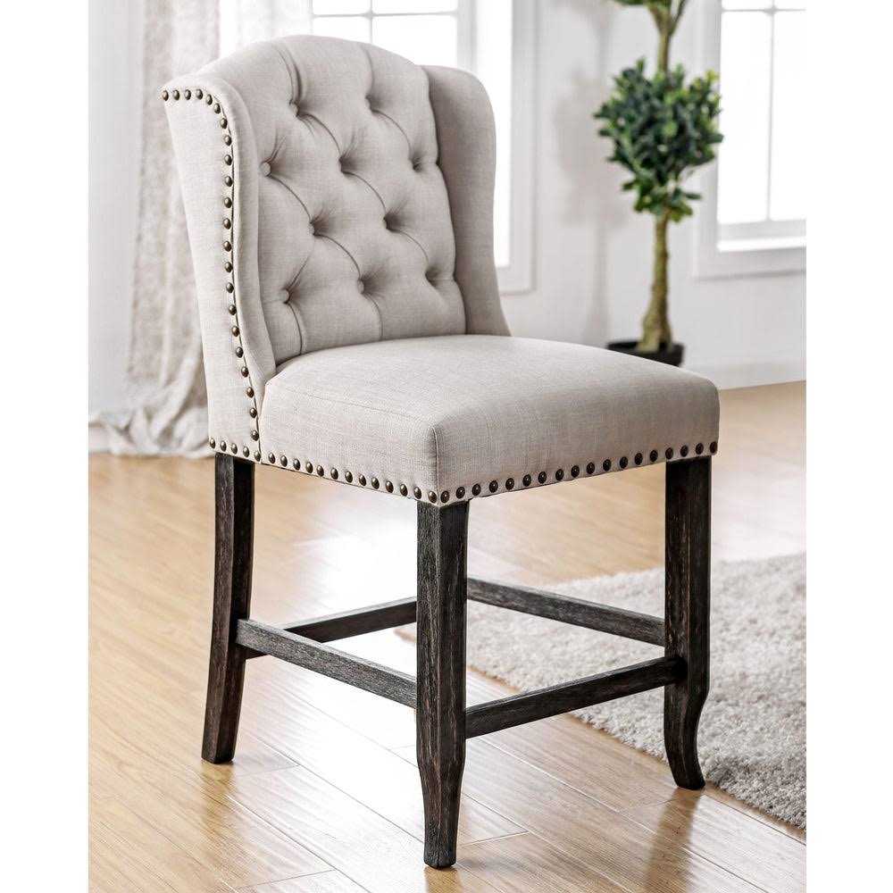 Dark Blue Counter Height Stool Set of 2 A4397