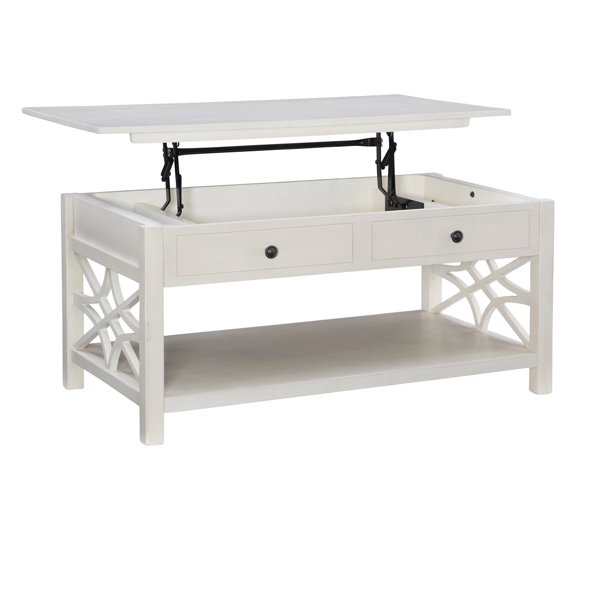White 2-Drawer Lift-Top Coffee Table Z500823