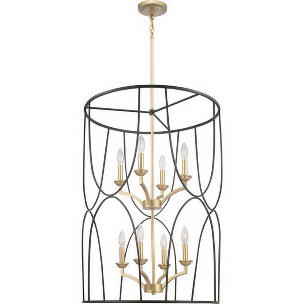 Eight Light Foyer Black R42473