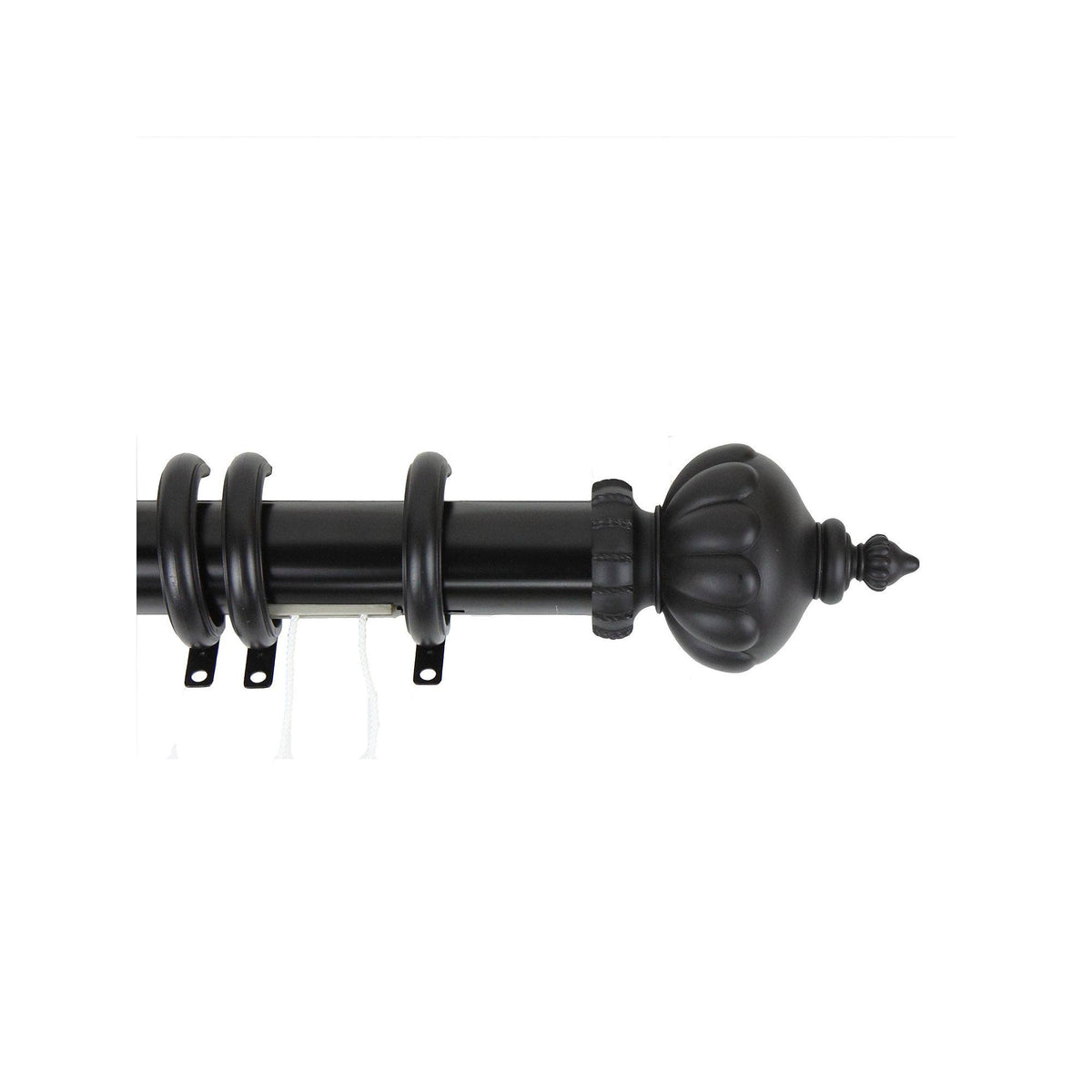Black Decorative Traverse Rod with Rings F49918