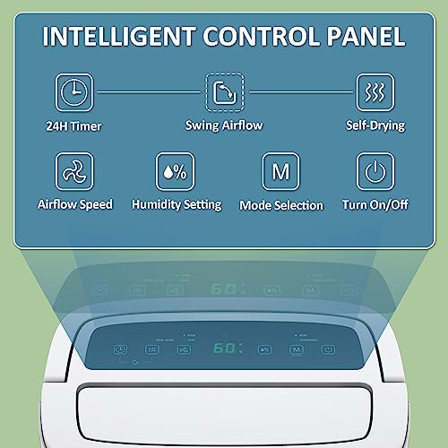 120 Pints Energy Star Home Dehumidifier with Drain Hose D924