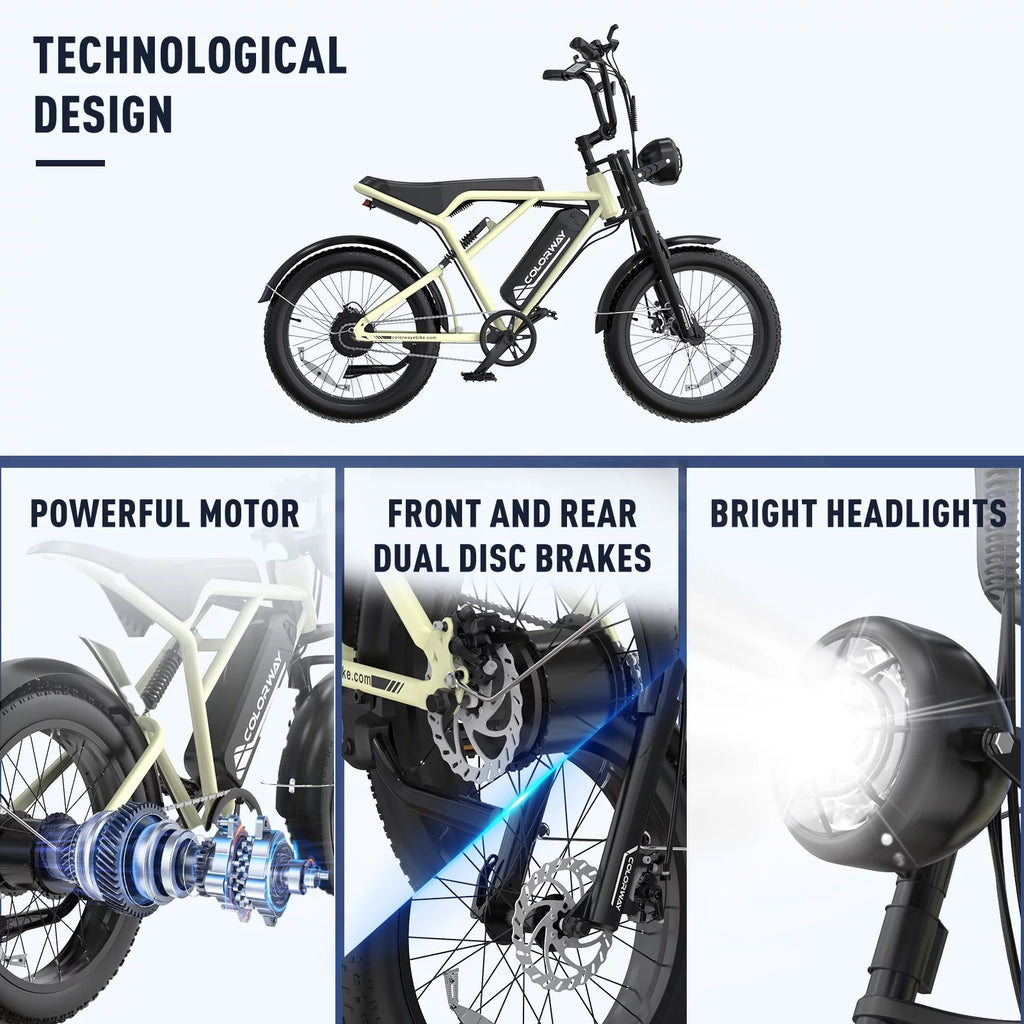 750W Electric Bike 20X4.0 Fat Tire 48V 15Ah Battery G399