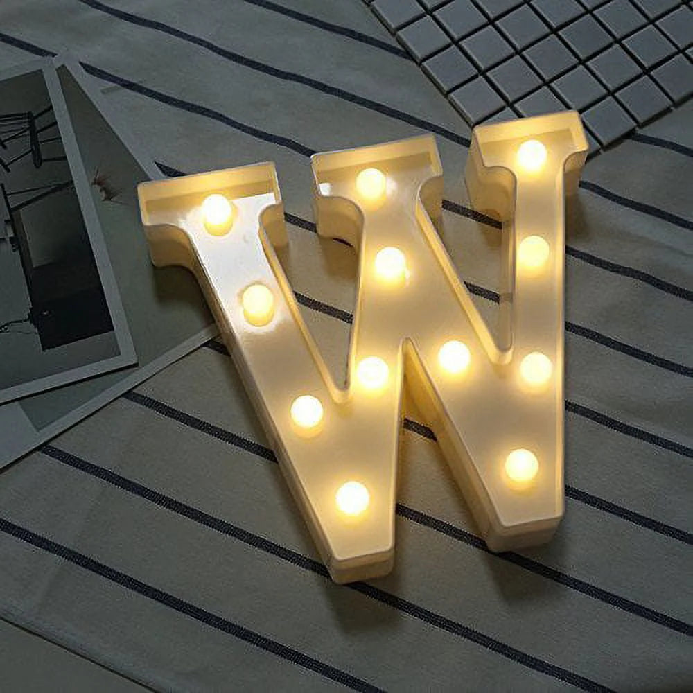 Light up Letter LED Alphabet Number Symbol Plastic Decoration O3921