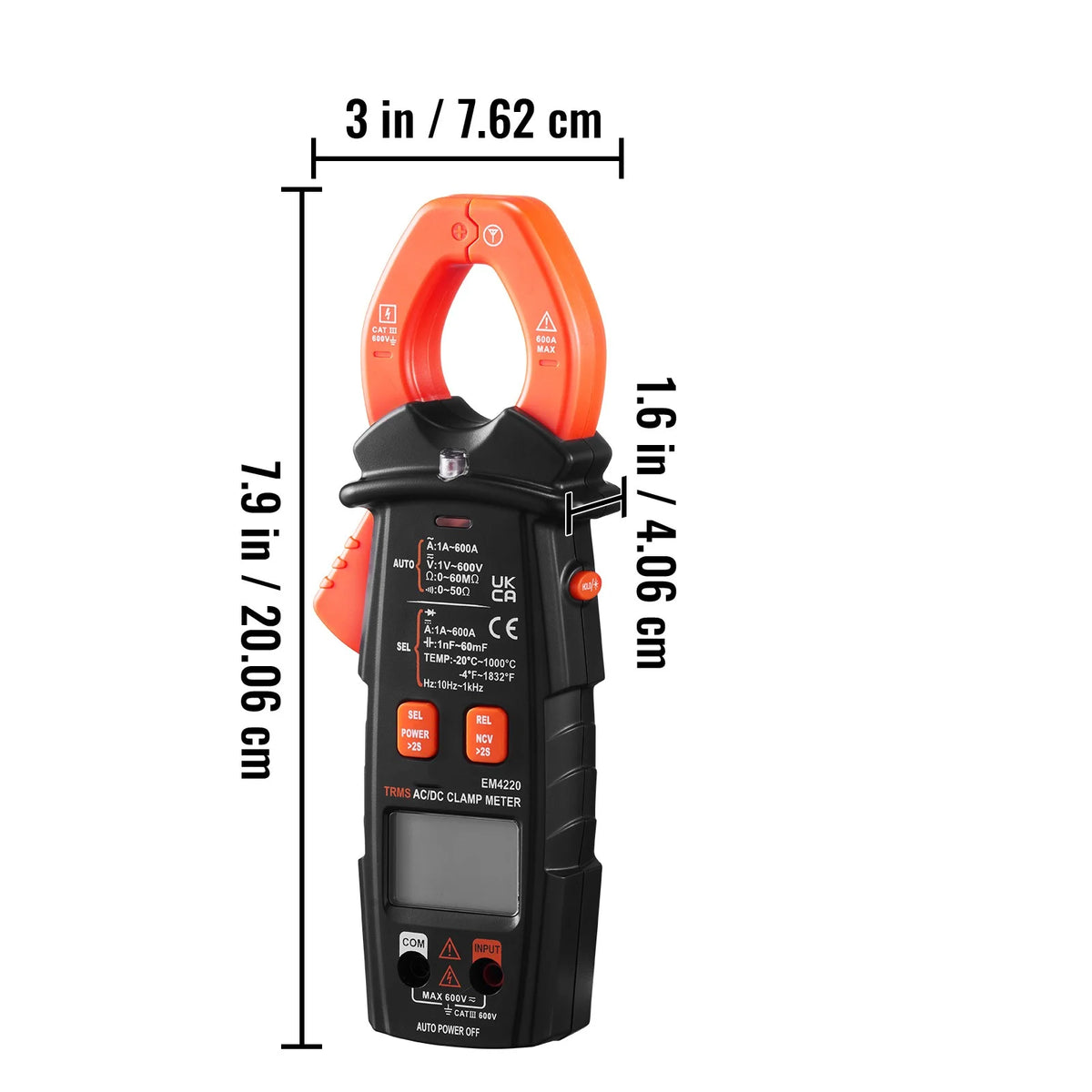 6000 Counts True RMS Digital Clamp Meter A798