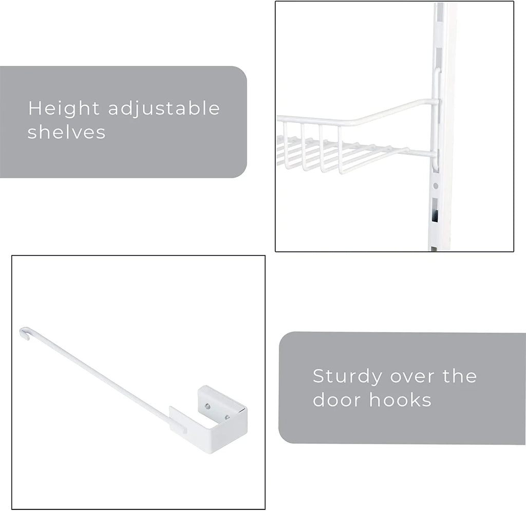 Over the Door Pantry Organizer Rack with 6 Adjustable Steel Shelves C765