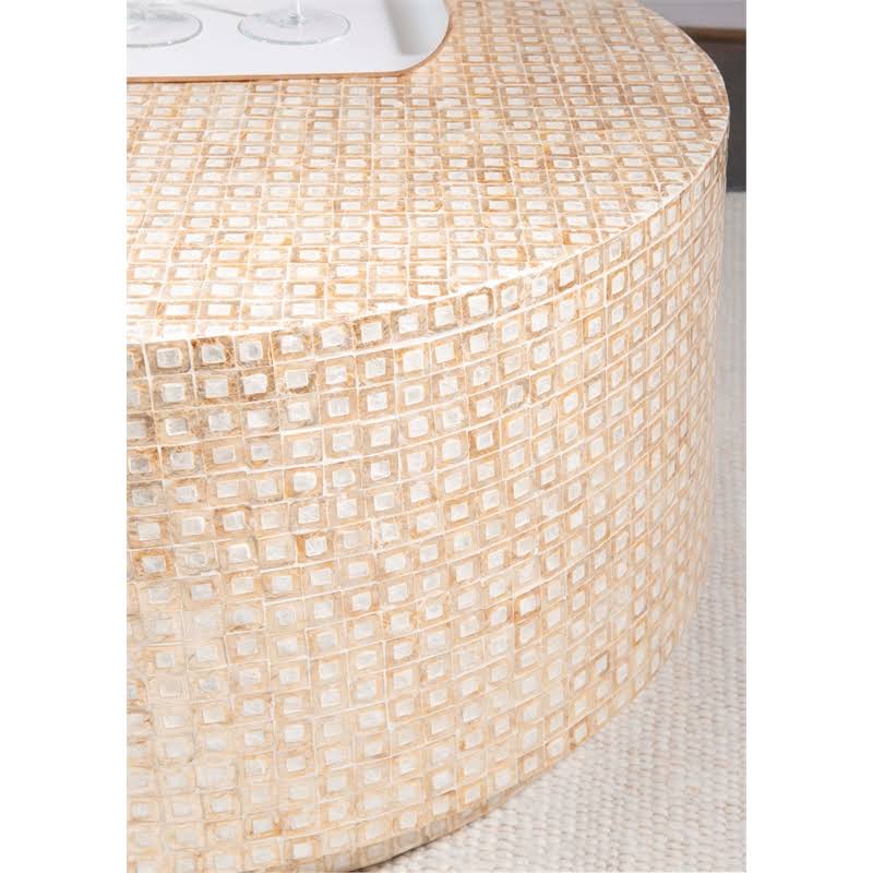 Gold Capiz Mosaic Coffee Table A622355