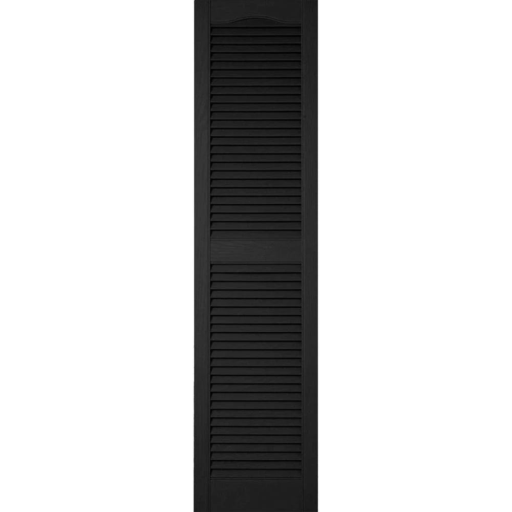 Black Vinyl Open Louver Shutters H34271