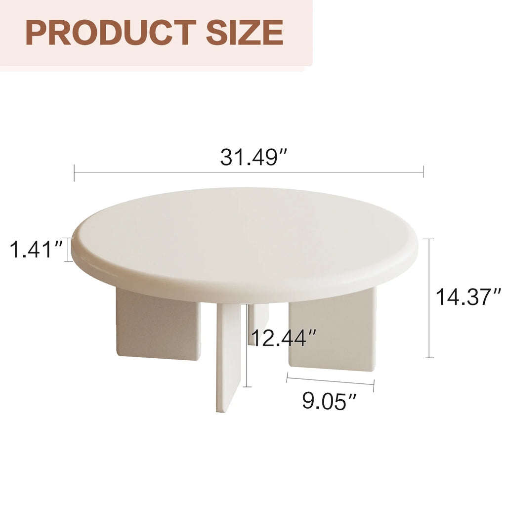 White Round Coffee Table E573