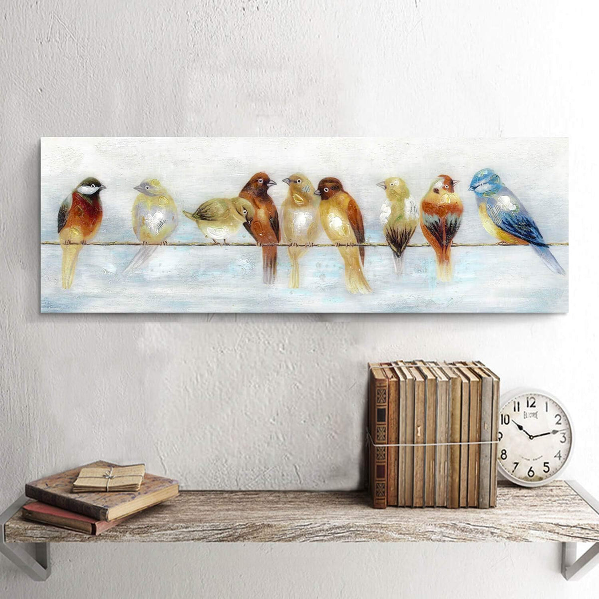 Abstract Birds Canvas Wall Art Sparrow Painting O655594