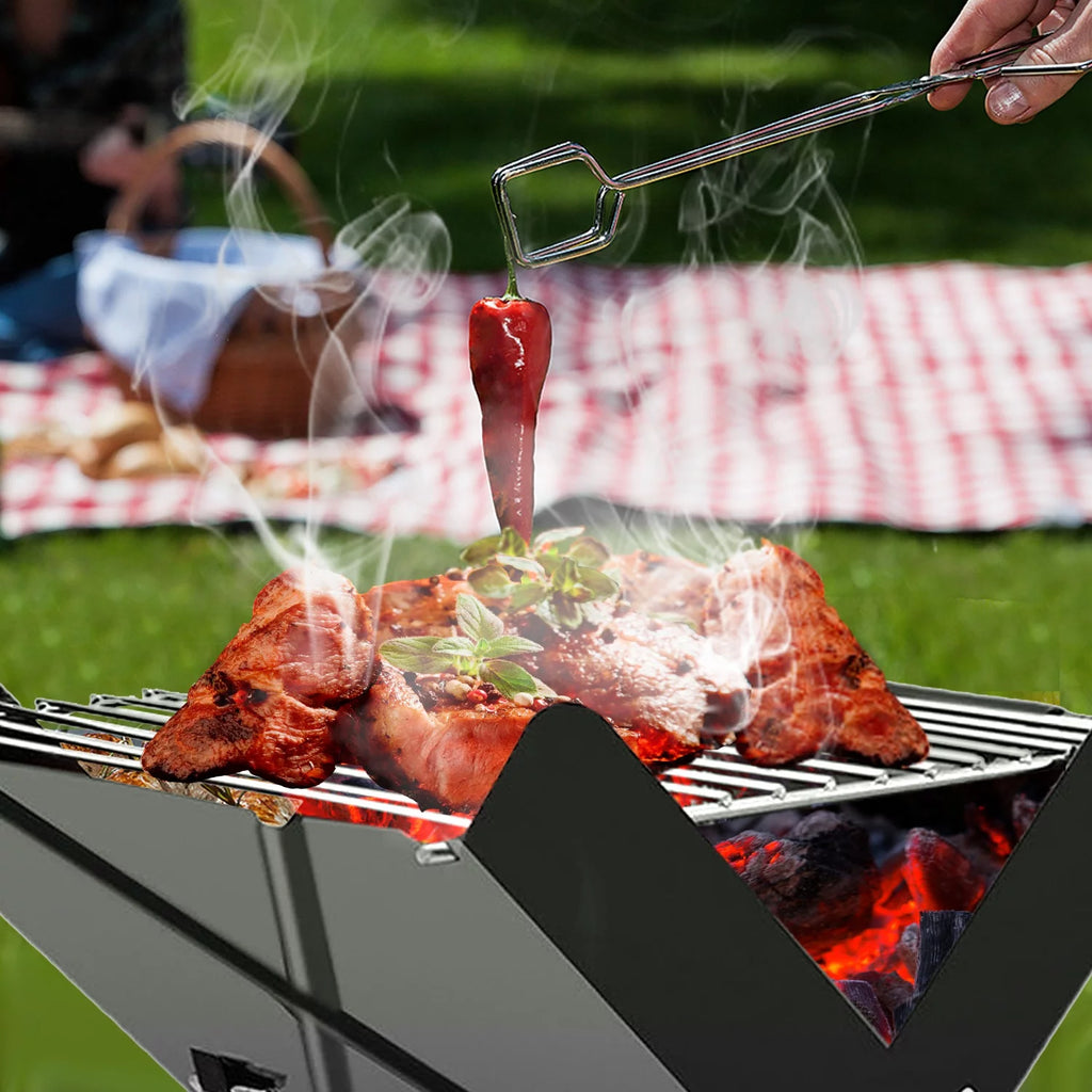 Foldable Mini Stainless Steel BBQ Grill J78068