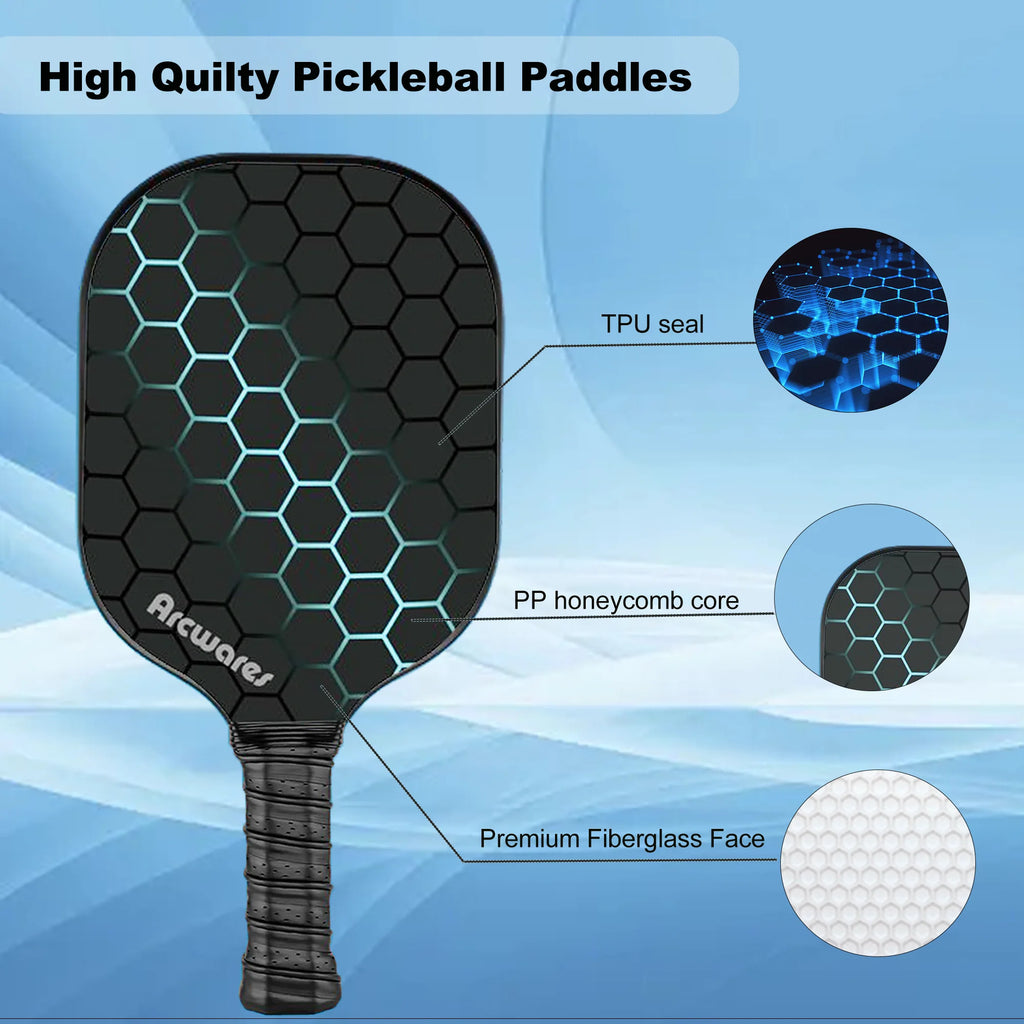 Pickleball Paddles Set of 2 with 4 Pickle Balls and Bag M510887
