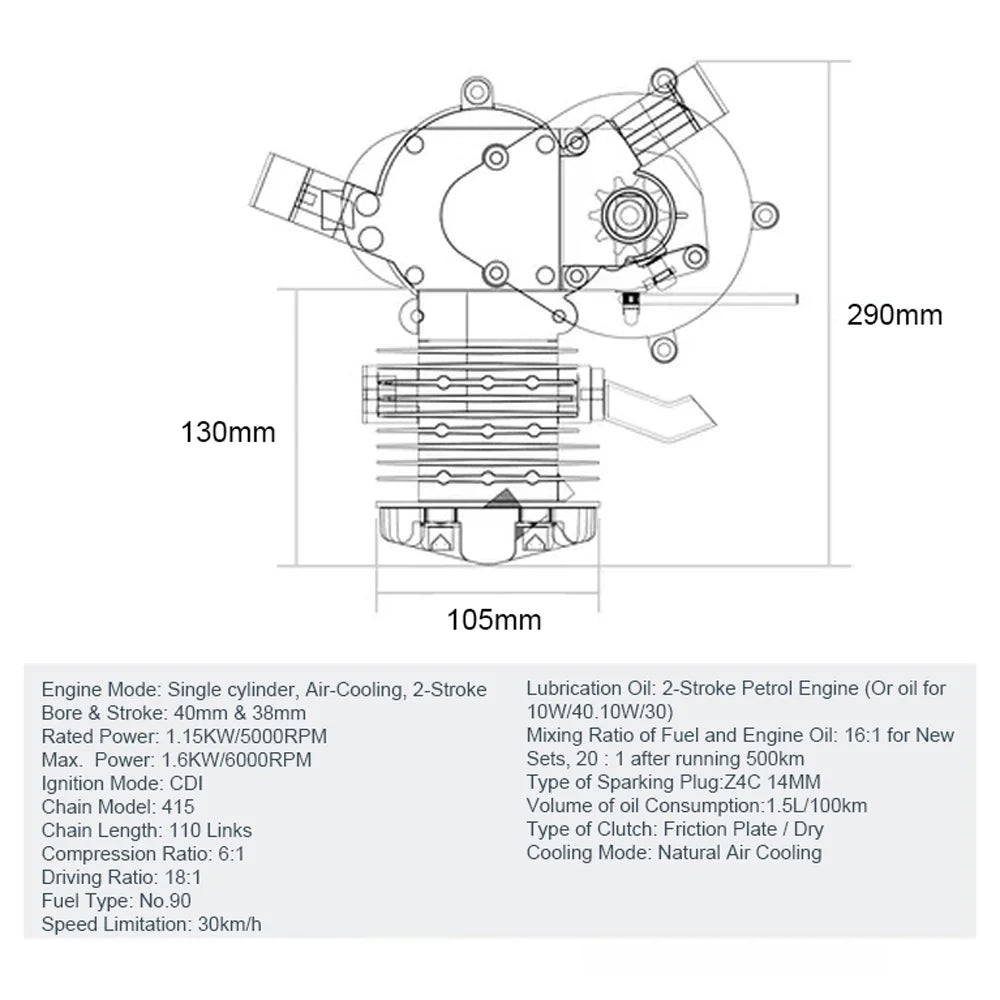 Wheeled Motorized Bike Conversion Kit 26/28 Inch O645