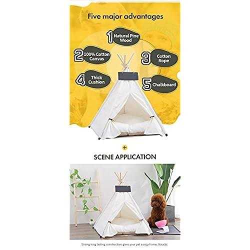 Pet Teepee Dog & Puppy Cat Bed with Thick Cushion D157058