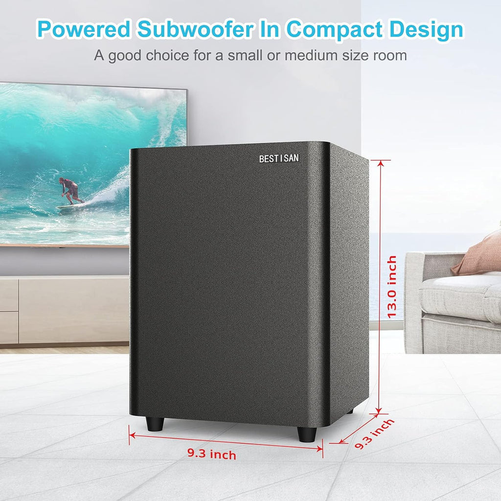 Powered Down Firing Subwoofer, Black A10334