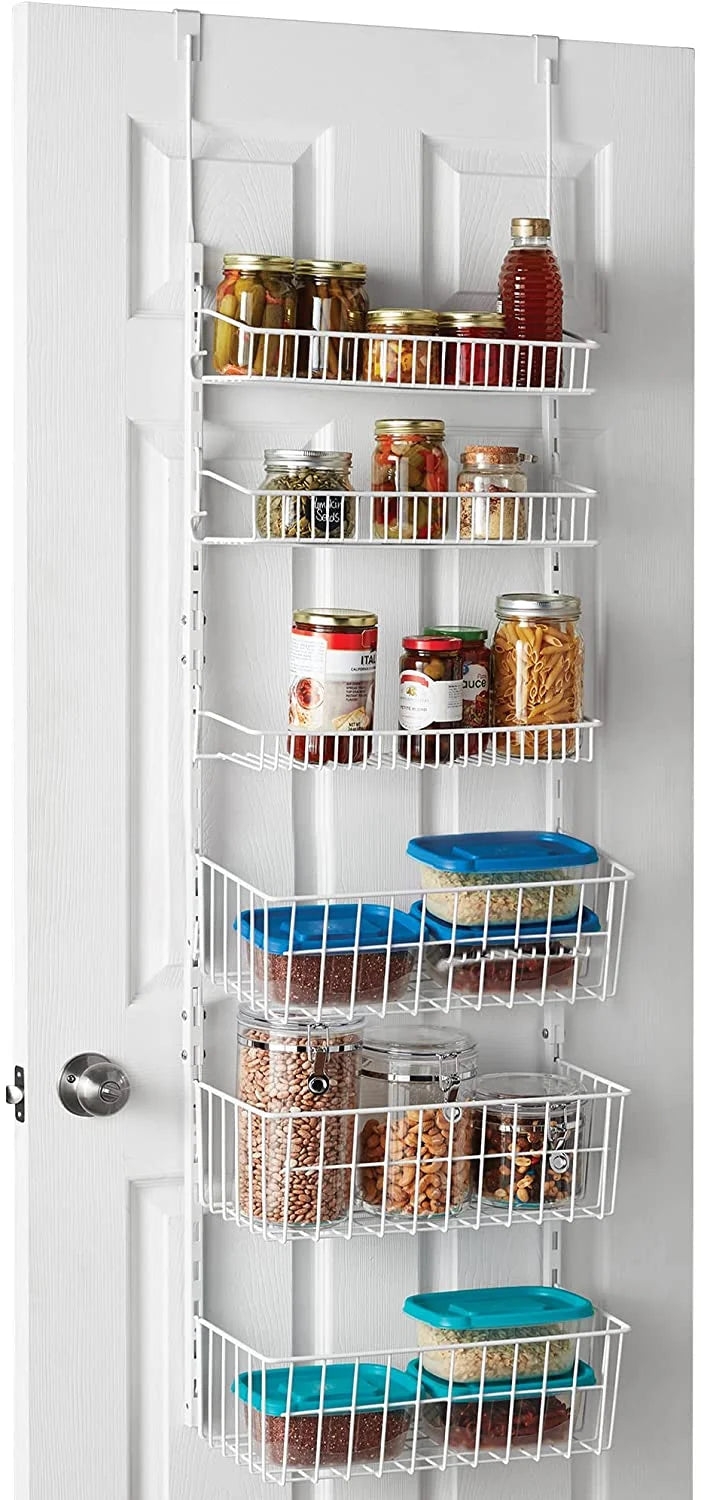 Over the Door Pantry Organizer Rack with 6 Adjustable Steel Shelves C765