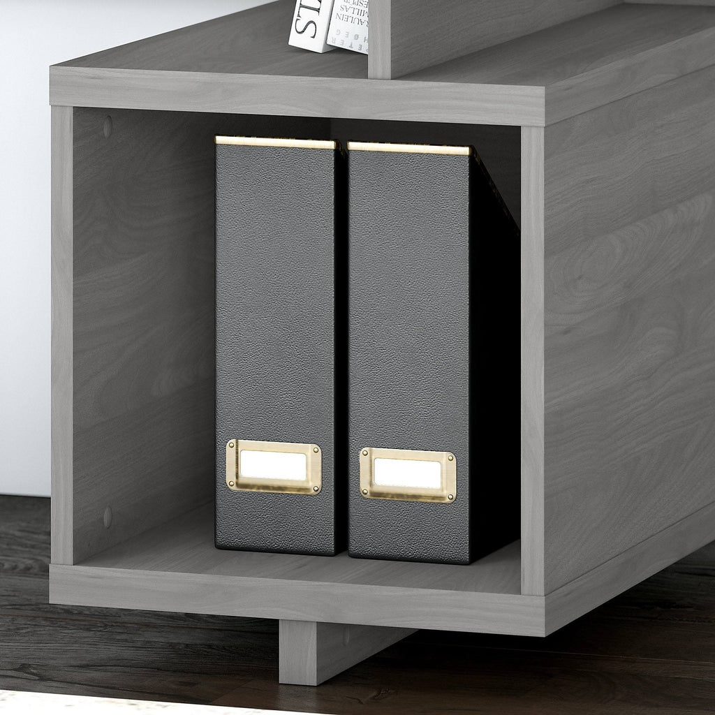 48W Writing Desk with Lateral File Cabinet Pure White X7953