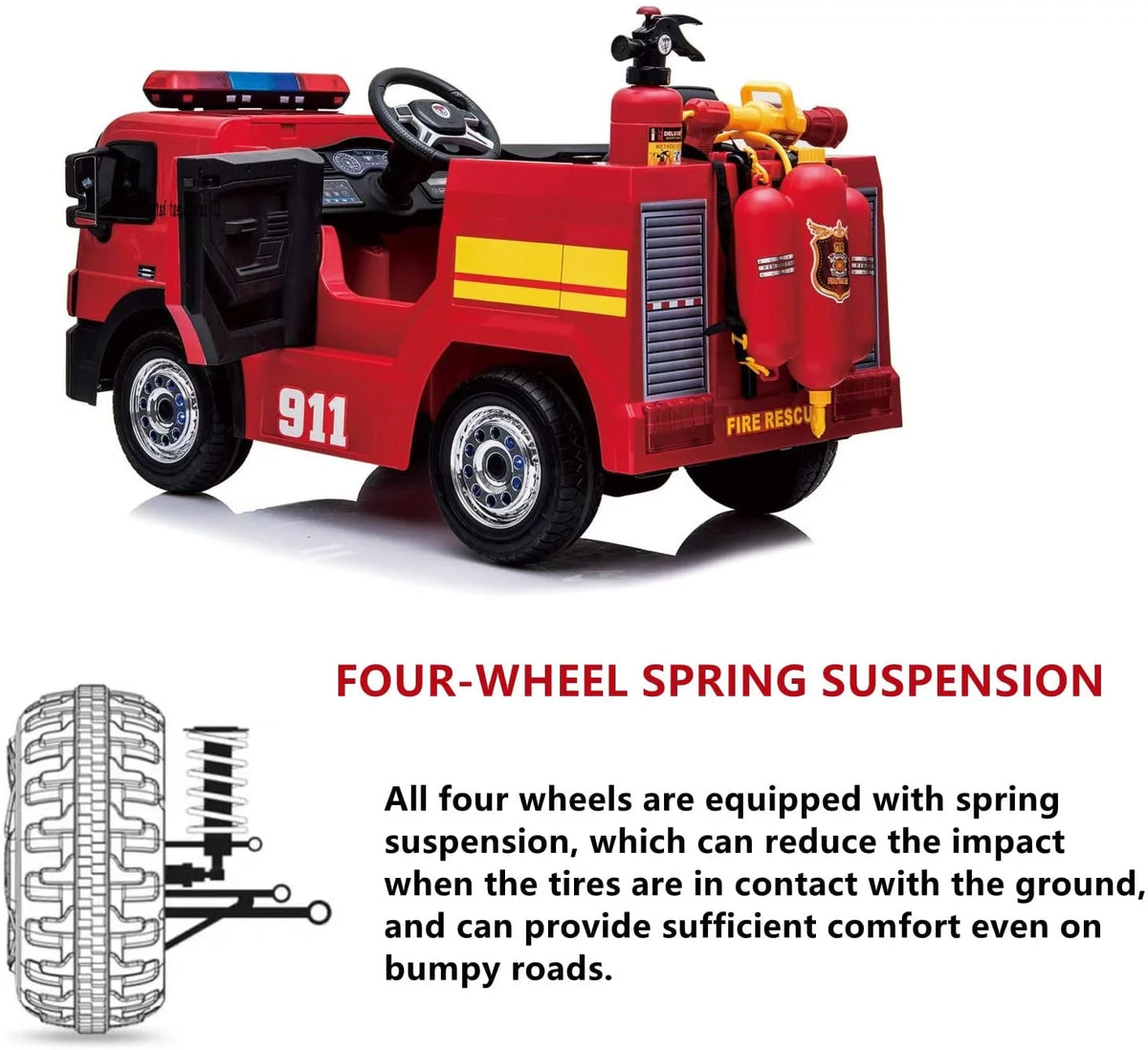 12V Battery Powered Ride On Fire Truck R629700