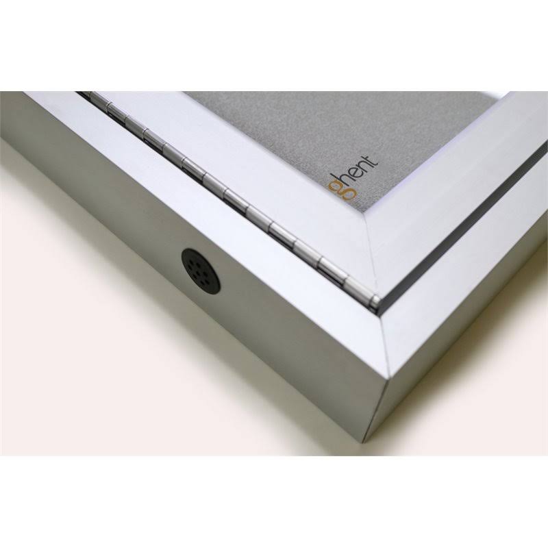 Navy 3-Door Enclosed Vinyl Bulletin Board A355
