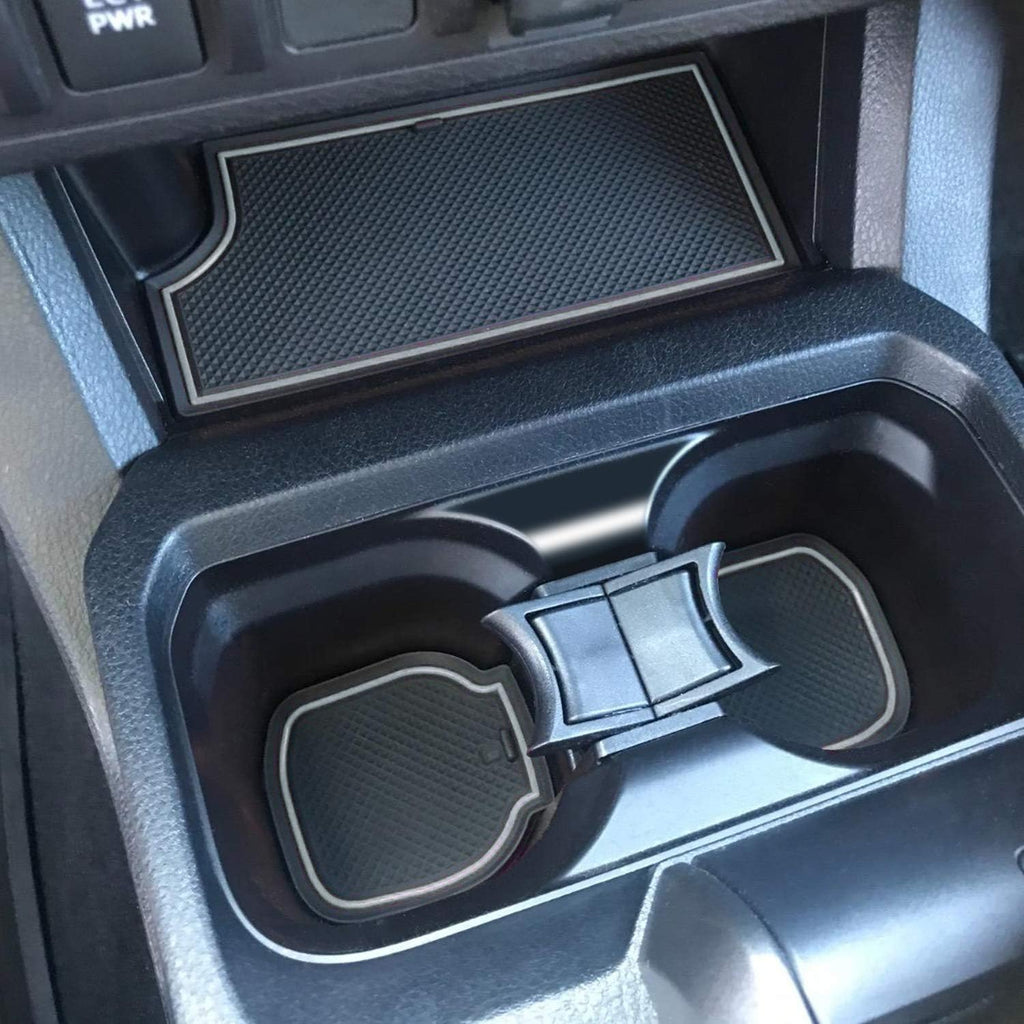 Red Trim Non-Slip Cup Holder Console Door Pocket Inserts Mats A896