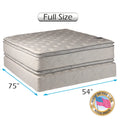 Full Size Medium Soft PillowTop Mattress Set with Bed Frame P7278