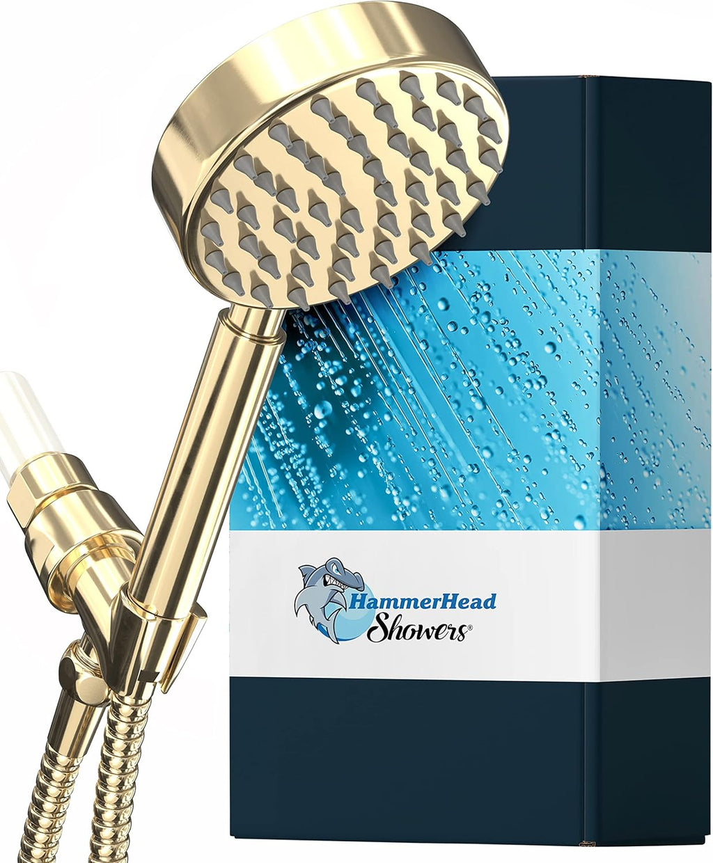 Matte Black Handheld Shower Head with Hose and Brass Holder F760