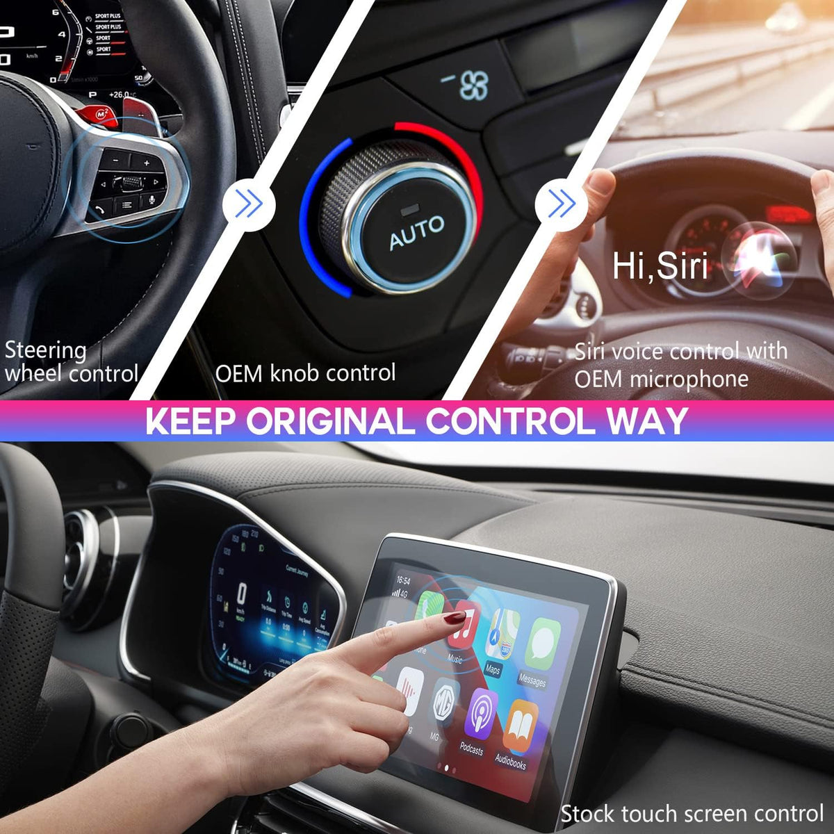 Carplay AI Box with WiFi, 4G SIM Card, Split Screen R79180