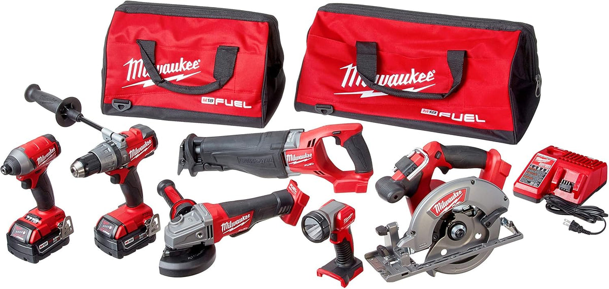 Brushless Cordless Combo Kit (6-Tool) with 5.0 Ah Batteries, Charger, Tool Bags K25442