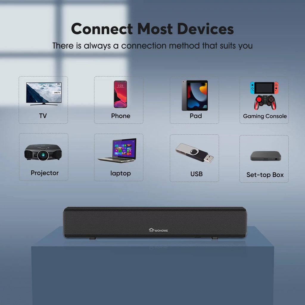 16-Inch 50W Soundbar with Bluetooth 5.0 and Subwoofer M970
