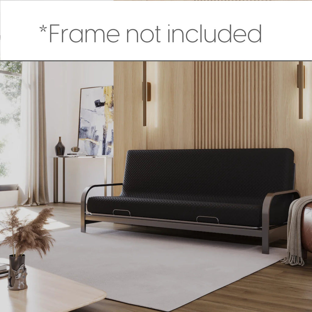 Memory Foam Futon Sofa Bed Mattress Full Size Midnight Black F8857