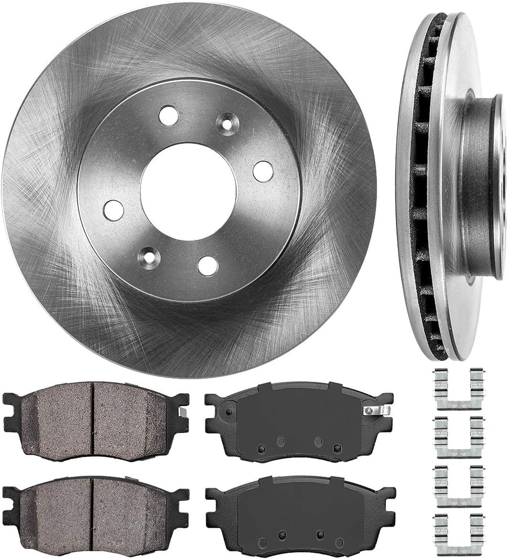 Premium OE Brake Disc Rotors + Ceramic Brake Pads + Hardware N254320