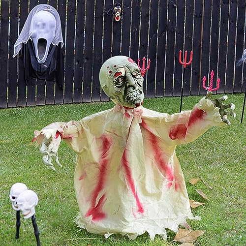 Animated Halloween Decoration 23inch Beige J912472