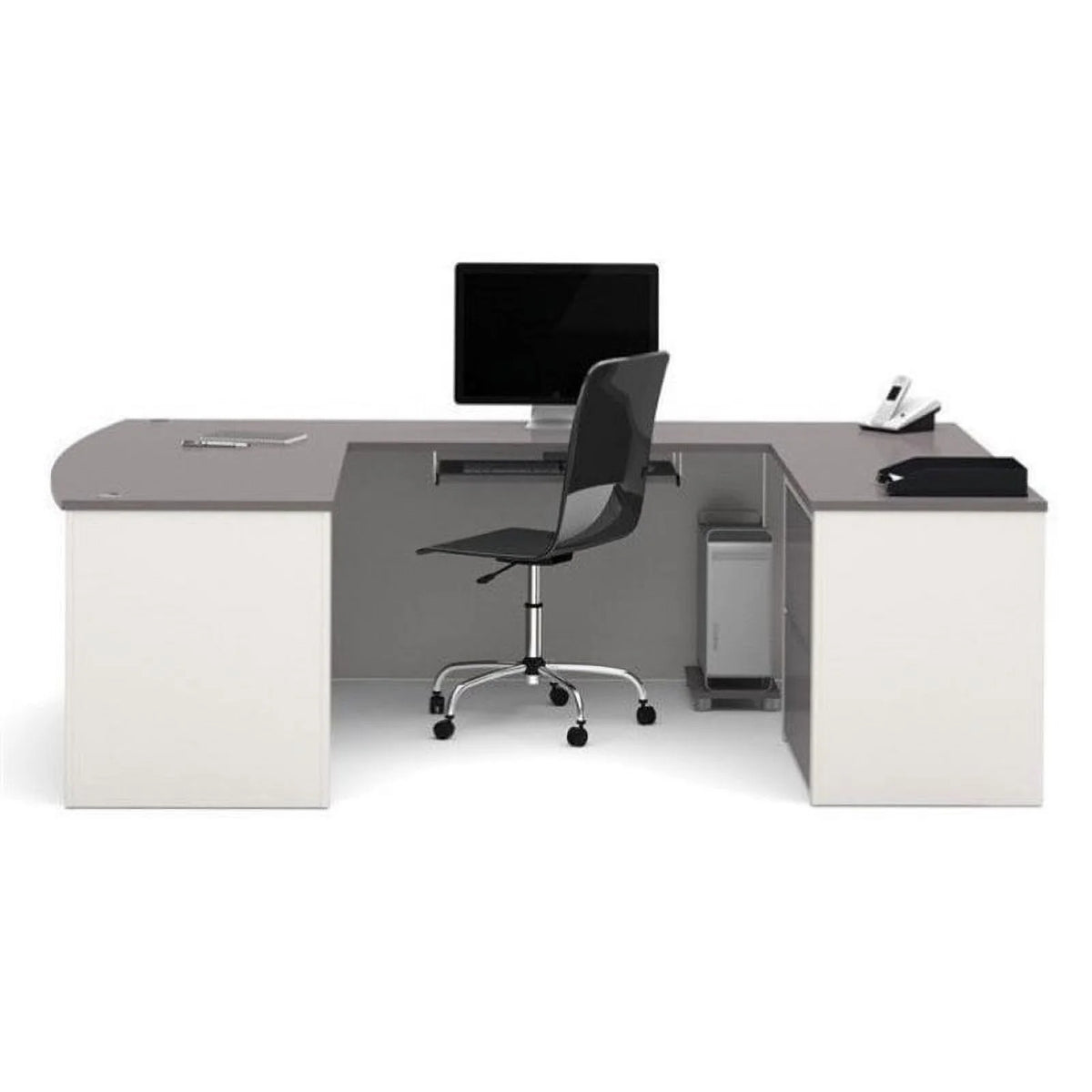 Slate Gray U-Shaped Home Office Set Y59690