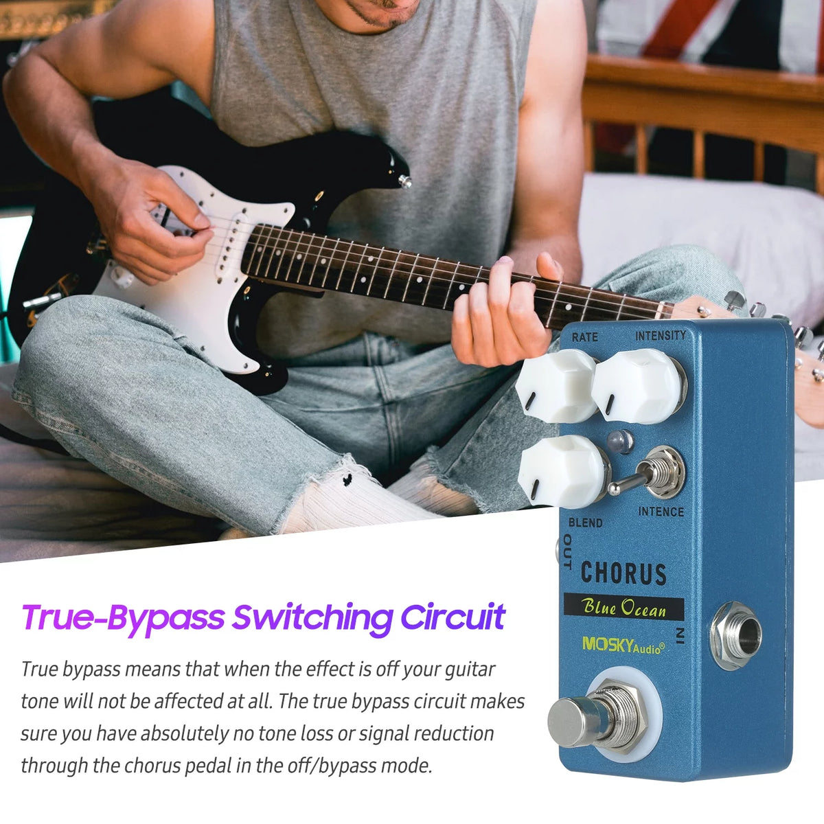 Blue Ocean Chorus Guitar Effect Pedal U36720