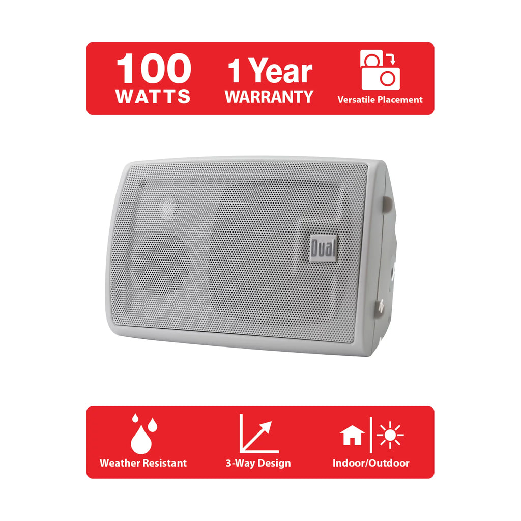 White 4 inch 3-Way Outdoor Speakers X91935